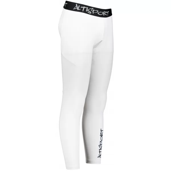  Jambiere sport pentru bărbați de premiu lung ALTISPORT VOJ/ALM000LEG01 ALB 