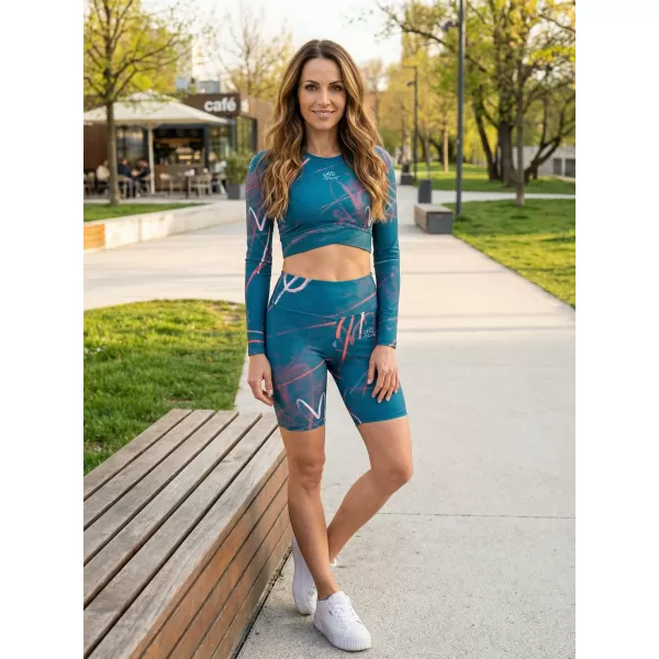  Jambiere pentru femei deasupra genunchilor premium ALTISPORT VOJ/ALW082LEG02 KEROSEN 