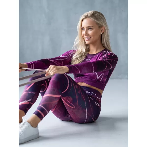  Premium pentru jambiere lungi pentru femei ALTISPORT VOJ/ALW082LEG01 VIOLET 