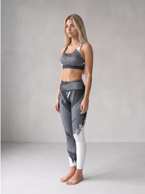Premium pentru jambiere lungi pentru femei ALTISPORT VOJ/ALW081LEG01 NEGRU-CENUȘIU