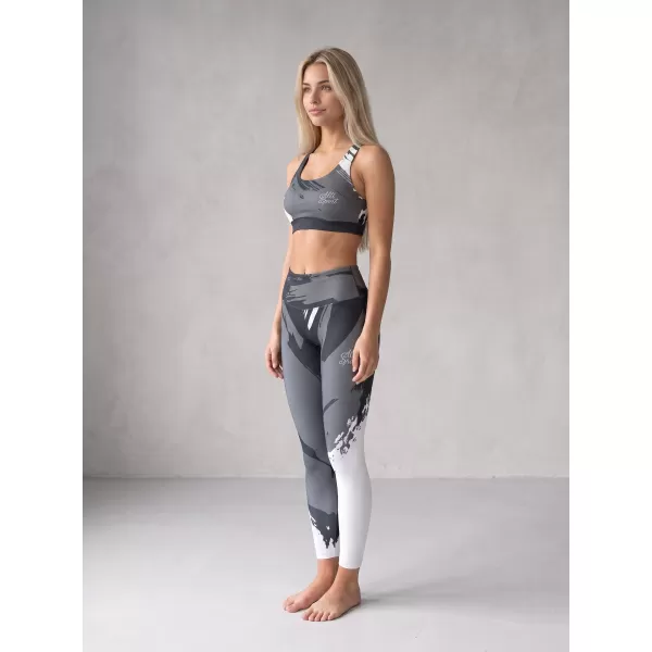  Premium pentru jambiere lungi pentru femei ALTISPORT VOJ/ALW081LEG01 NEGRU-CENUȘIU 