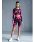 Jambiere pentru femei deasupra genunchilor premium ALTISPORT VOJ/ALW066LEG02 NEGRU -PINK