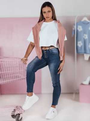 Pantalonii pentru doamne DSTREET SKYFINE UY2361 ALBASTRU