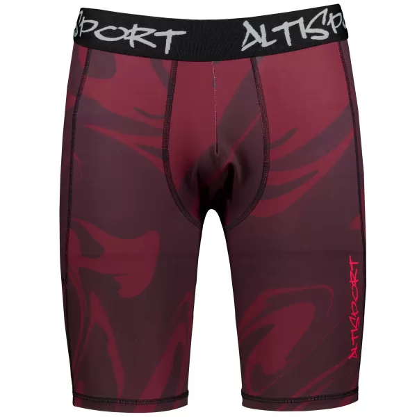  Jambiere sport pentru bărbați pe genunchii premium ALTISPORT VOJ/ALM072LEG02 VIN ROȘU 