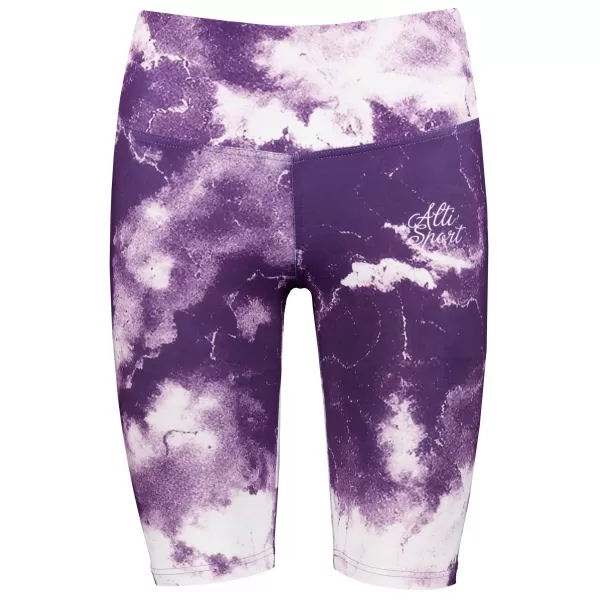  Jambiere pentru femei deasupra genunchilor premium ALTISPORT VOJ/ALW066LEG02 ALB -VIOLET 