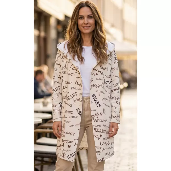  Premium de cardigan pentru femei ALTISPORT VOJ/ALW067MI07 CREMĂ 