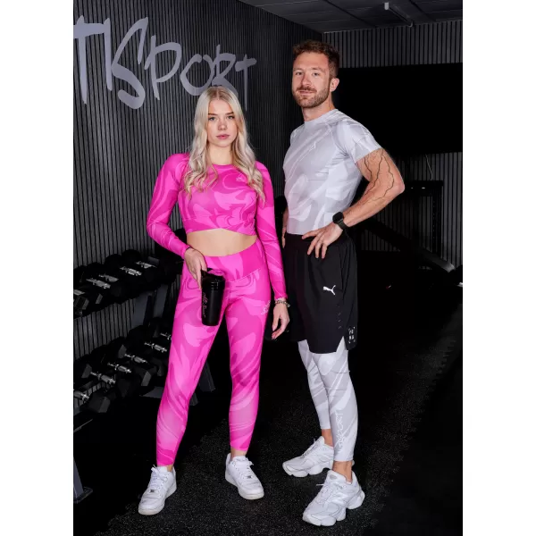  Jambiere sport pentru bărbați de premiu lung ALTISPORT VOJ/ALM072LEG01 GRI 