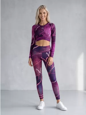 Premium pentru jambiere lungi pentru femei ALTISPORT VOJ/ALW082LEG01 VIOLET