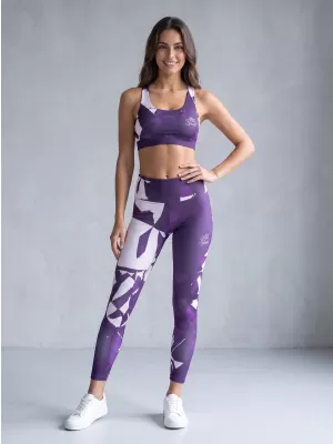 Premium pentru jambiere lungi pentru femei ALTISPORT VOJ/ALW080LEG01 PURPURIU ÎNCHIS