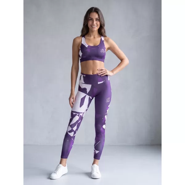  Premium pentru jambiere lungi pentru femei ALTISPORT VOJ/ALW080LEG01 PURPURIU ÎNCHIS 