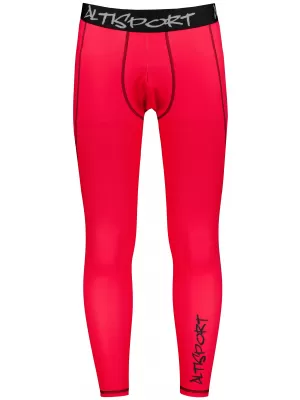 Jambiere sport pentru bărbați de premiu lung ALTISPORT VOJ/ALM000LEG01 ROŞU