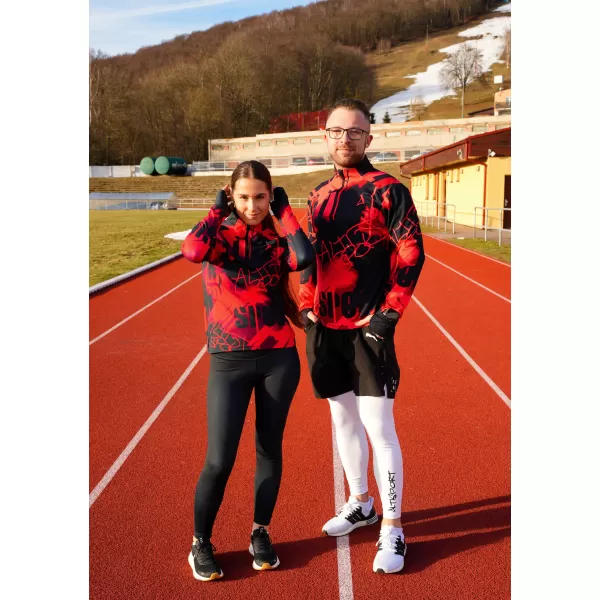  Panouri sportive pentru femei Premium Plus ALTISPORT VOJ/ALW076MI04 ROȘU/NEGRU 