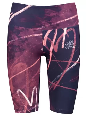 Jambiere pentru femei deasupra genunchilor premium ALTISPORT VOJ/ALW082LEG02 VIOLET