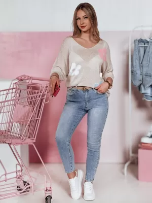 Pantalonii pentru doamne DSTREET LIMORE UY2348 ALBASTRU DESCHIS
