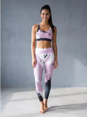 Premium pentru jambiere lungi pentru femei ALTISPORT VOJ/ALW081LEG01 ROZ-NEGRU