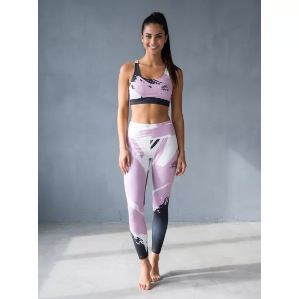  Premium pentru jambiere lungi pentru femei ALTISPORT VOJ/ALW081LEG01 ROZ-NEGRU 