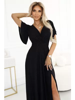 Rochie NUMOCO JENNIFER 581-1 NEGRU CU SCLIPICI
