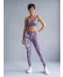 Premium pentru jambiere lungi pentru femei ALTISPORT VOJ/ALW080LEG01 GRI-VIOLETĂ