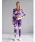 Premium pentru jambiere lungi pentru femei ALTISPORT VOJ/ALW066LEG01 ALB -VIOLET