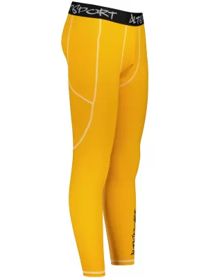 Jambiere sport pentru bărbați de premiu lung ALTISPORT VOJ/ALM000LEG01 PORTOCALE