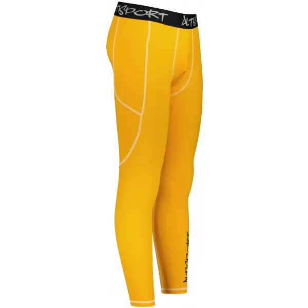  Jambiere sport pentru bărbați de premiu lung ALTISPORT VOJ/ALM000LEG01 PORTOCALE 