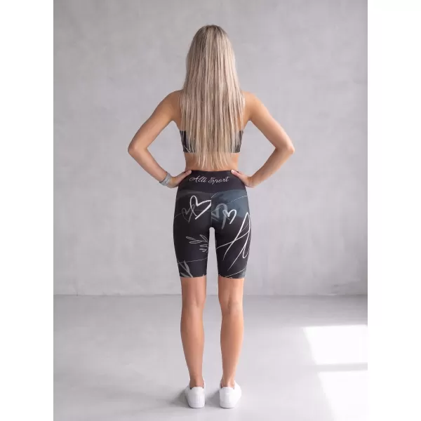  Jambiere pentru femei deasupra genunchilor premium ALTISPORT VOJ/ALW083LEG02 ALB -NEGRU 