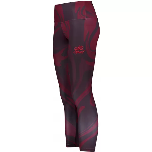  Premium pentru jambiere lungi pentru femei ALTISPORT VOJ/ALW072LEG01 VIN ROȘU 