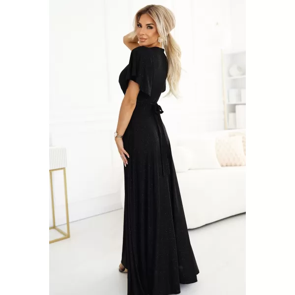  Rochie NUMOCO JENNIFER 581-1 NEGRU CU SCLIPICI 