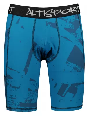 Jambiere sport pentru bărbați pe genunchii premium ALTISPORT VOJ/ALM079LEG02 ALBASTRU