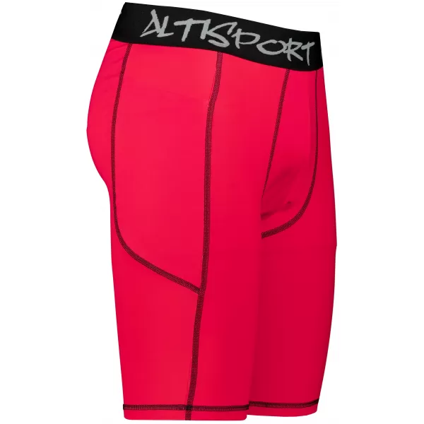  Jambiere sport pentru bărbați pe genunchii premium ALTISPORT VOJ/ALM000LEG02 ROŞU 