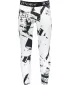 Jambiere sport pentru bărbați de premiu lung ALTISPORT VOJ/ALM079LEG01 ALB -ȘI -BLACK