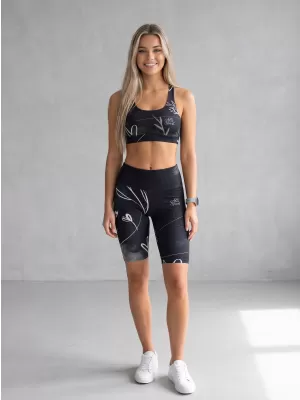Jambiere pentru femei deasupra genunchilor premium ALTISPORT VOJ/ALW083LEG02 ALB -NEGRU