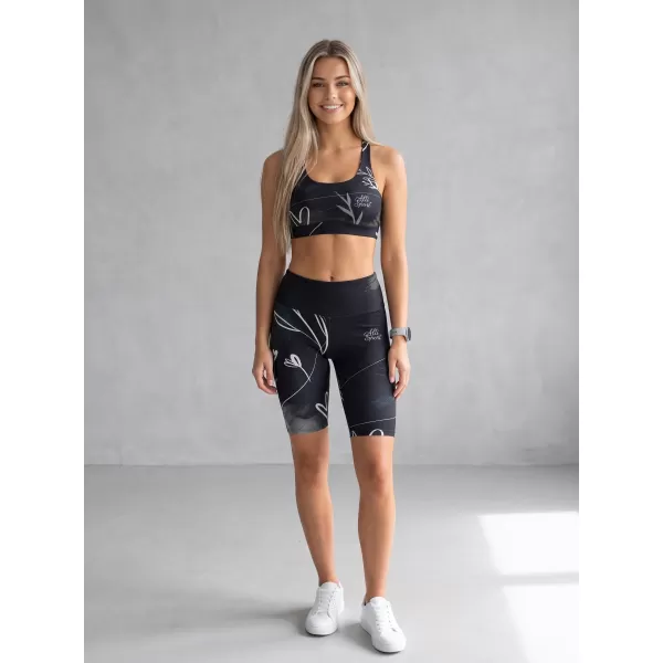  Jambiere pentru femei deasupra genunchilor premium ALTISPORT VOJ/ALW083LEG02 ALB -NEGRU 