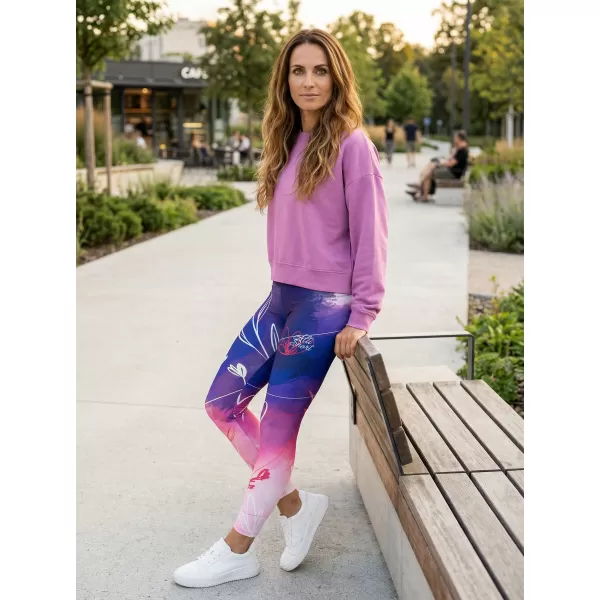  Premium pentru jambiere lungi pentru femei ALTISPORT VOJ/ALW083LEG01 VIOLET 