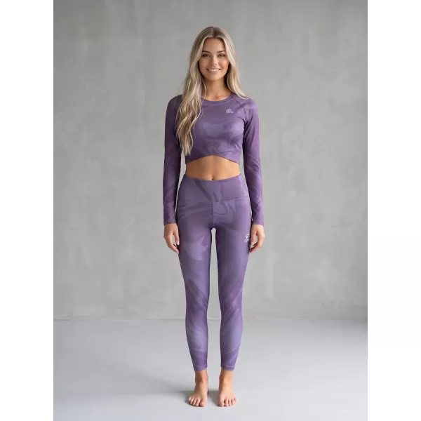  Premium pentru jambiere lungi pentru femei ALTISPORT VOJ/ALW072LEG01 VIOLET 