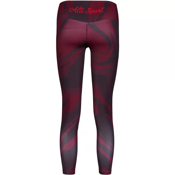  Premium pentru jambiere lungi pentru femei ALTISPORT VOJ/ALW072LEG01 VIN ROȘU 