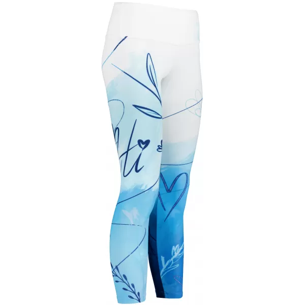  Premium pentru jambiere lungi pentru femei ALTISPORT VOJ/ALW083LEG01 ALB -BLUE 