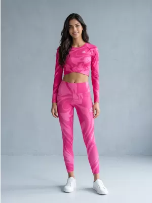 Premium pentru jambiere lungi pentru femei ALTISPORT VOJ/ALW072LEG01 ROZ FIERBINTE