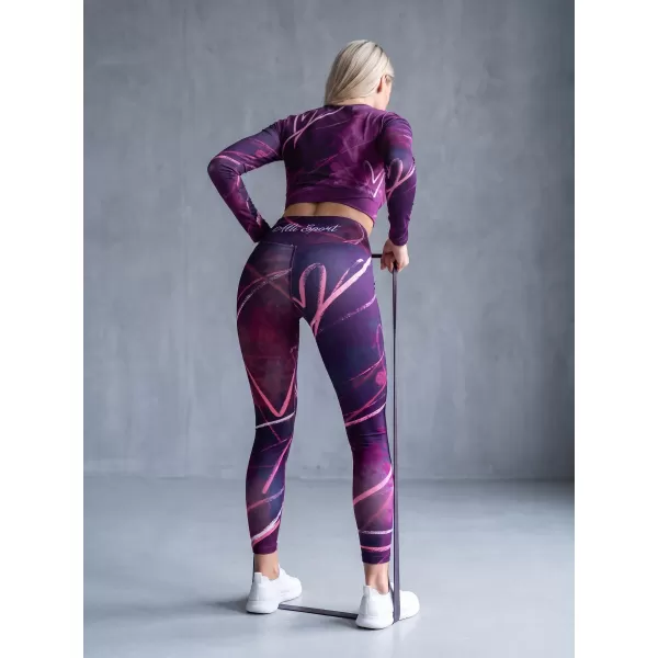  Premium pentru jambiere lungi pentru femei ALTISPORT VOJ/ALW082LEG01 VIOLET 