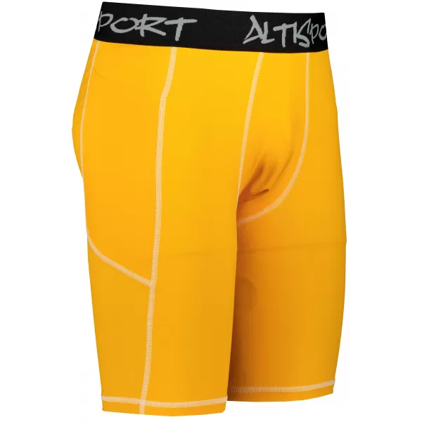  Jambiere sport pentru bărbați pe genunchii premium ALTISPORT VOJ/ALM000LEG02 PORTOCALE 