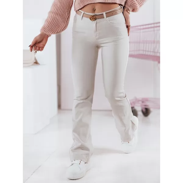  Pantalonii pentru doamne DSTREET FLAREJOY UY2367 BEJ 
