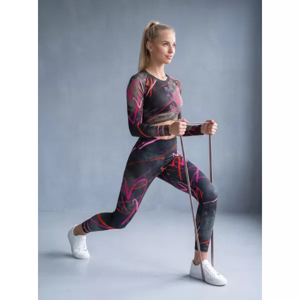  Premium pentru jambiere lungi pentru femei ALTISPORT VOJ/ALW082LEG01 NEGRU 