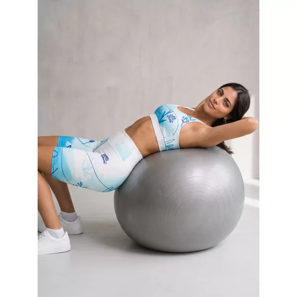 Jambiere pentru femei deasupra genunchilor premium ALTISPORT VOJ/ALW083LEG02 ALB -BLUE 