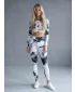 Premium pentru jambiere lungi pentru femei ALTISPORT VOJ/ALW066LEG01 ALB -ȘI -BLACK