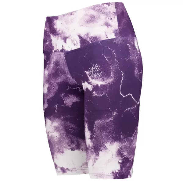 Jambiere pentru femei deasupra genunchilor premium ALTISPORT VOJ/ALW066LEG02 ALB -VIOLET 