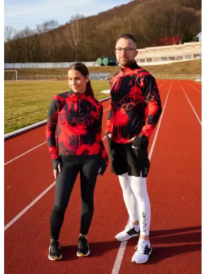 Panouri sportive pentru femei Premium Plus ALTISPORT VOJ/ALW076MI04 ROȘU/NEGRU