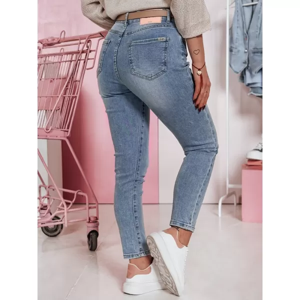  Pantalonii pentru doamne DSTREET LIMORE UY2348 ALBASTRU DESCHIS 