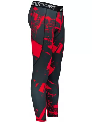 Jambiere sport pentru bărbați de premiu lung ALTISPORT VOJ/ALM079LEG01 NEGRU -D