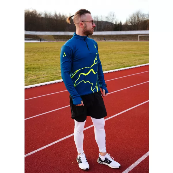  Panouri sportive pentru bărbați Premium Plus ALTISPORT VOJ/ALM073MI04 NAVY-FLUO YELLOW 