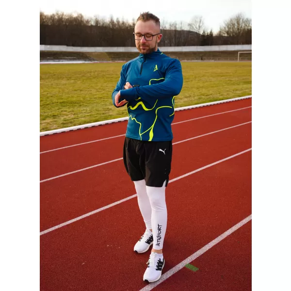  Panouri sportive pentru bărbați Premium Plus ALTISPORT VOJ/ALM073MI04 NAVY-FLUO YELLOW 